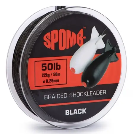 Fir Textil Inaintas Spomb Braided Shockleader, Black, 0.26mm, 22kg, 50m Bestseller