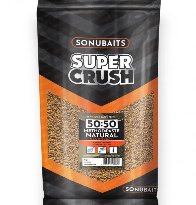 Groundbait Sonubaits Super Crush ,50:50 Method Paste Natural , 2kg Comandă acum