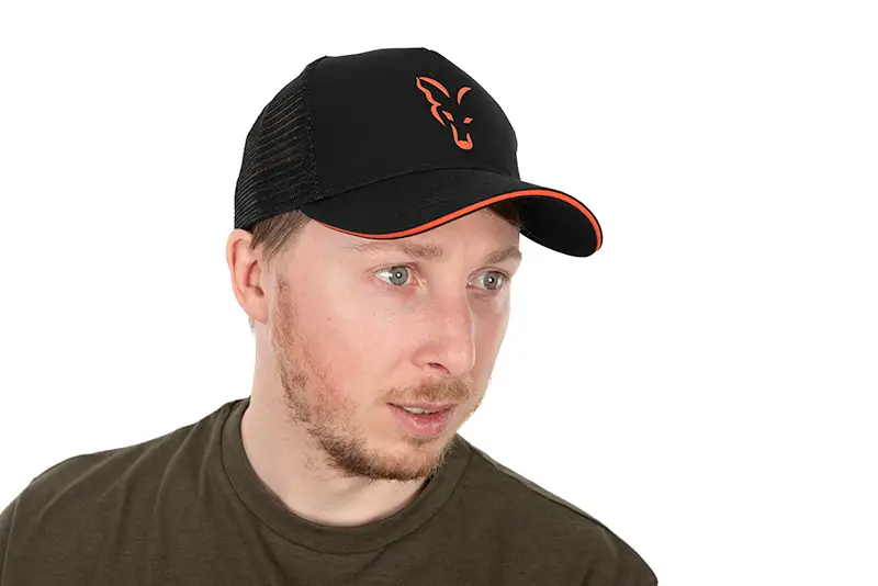 Sapca Fox Collection Trucker Cap Black & Orange Bestseller