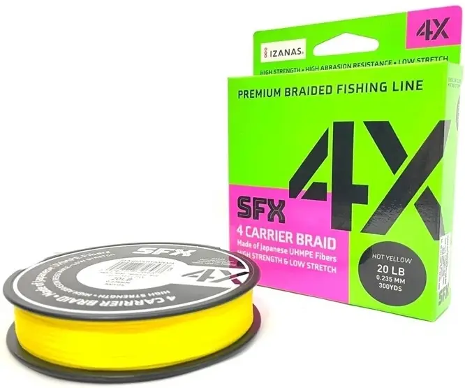 Fir Textil Sufix SFX 4 Carrier Braid, Hot Yellow, 135m Promoție