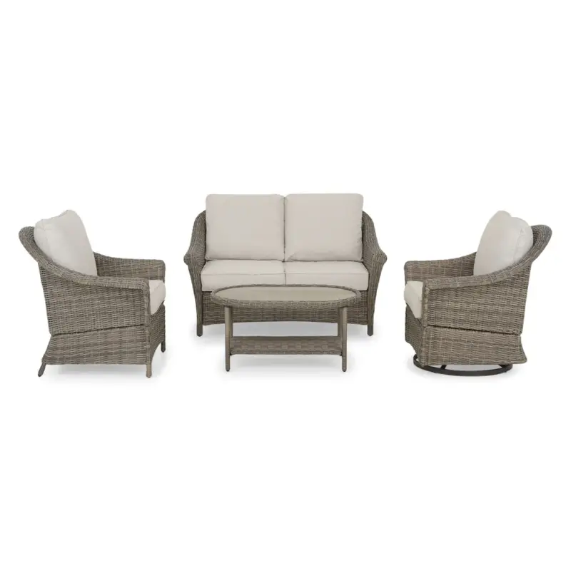 CHASEWOOD Set mobilier terasă/grădină, 2 fotolii, canapea și măsuță Disponibil imediat