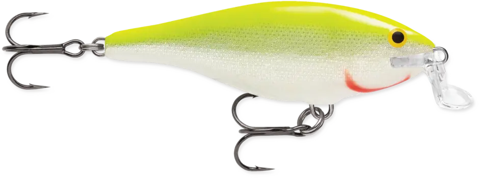 Ofertă Vobler Rapala Shallow Shad Rap ,Culoare Silver Fluorescent Chartreuse-SFC,5cm,5g