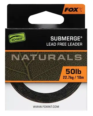 Fir Textil Fox Edges Naturals Submerge Leader, 10m/22.7kg/50lb Cumpărături sigure