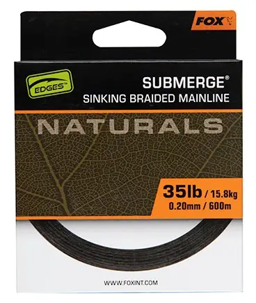 Fir Textil Fox Submerge Naturals Braid, Green, 600m, 0.20mm, 35lb/15.8kg Disponibil imediat