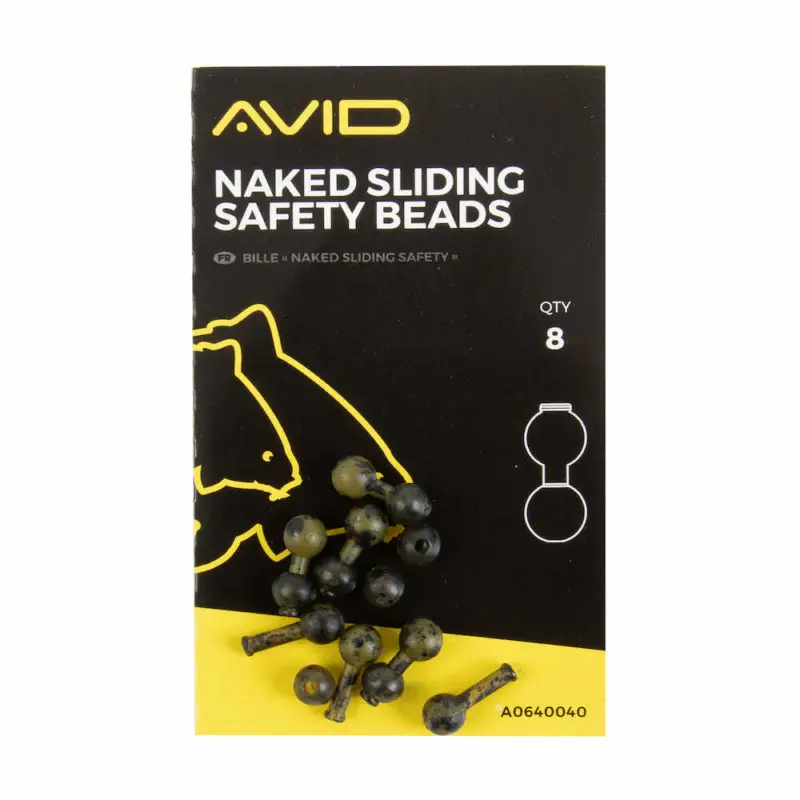 Expediere rapidă Sistem Avid Carp Naked Sliding Safety Beads, 8buc/plic