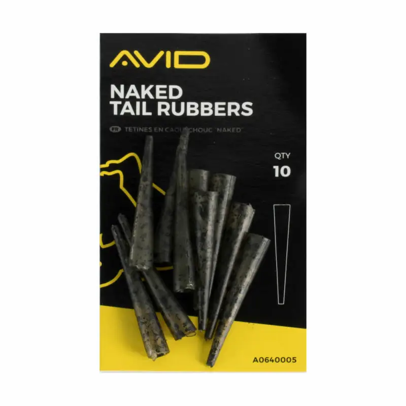 Ieftin Conuri de Siguranta Avid Carp Naked Line Tail Rubbers, 10buc/plic