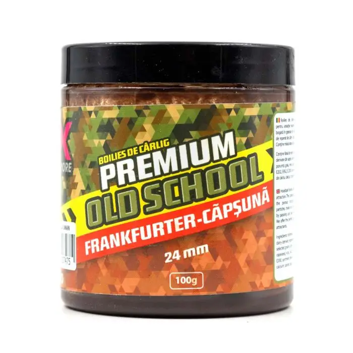 Boilies de Carlig CPK Old School, 100g, Frankfurter & Capsuna, 24mm Super ofertă