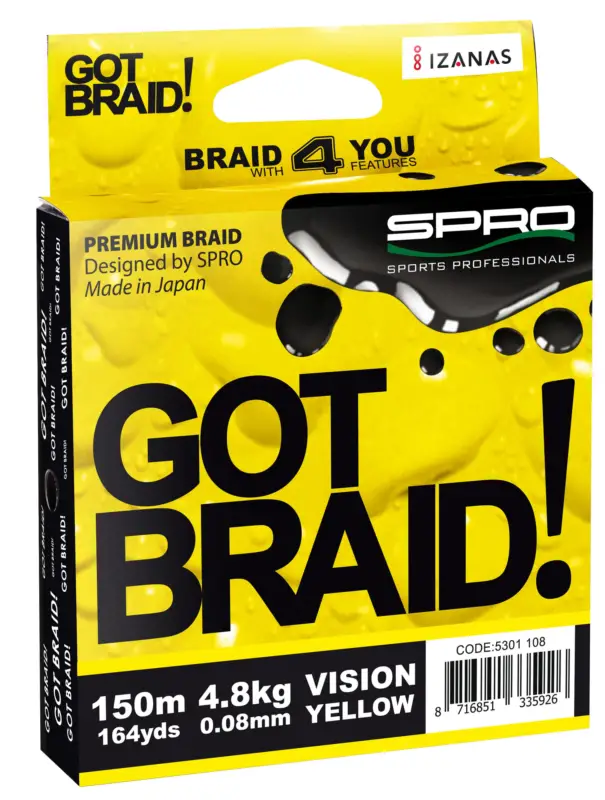 Ofertă specială Fir Textil Spro Got Braid, Galben, 150m