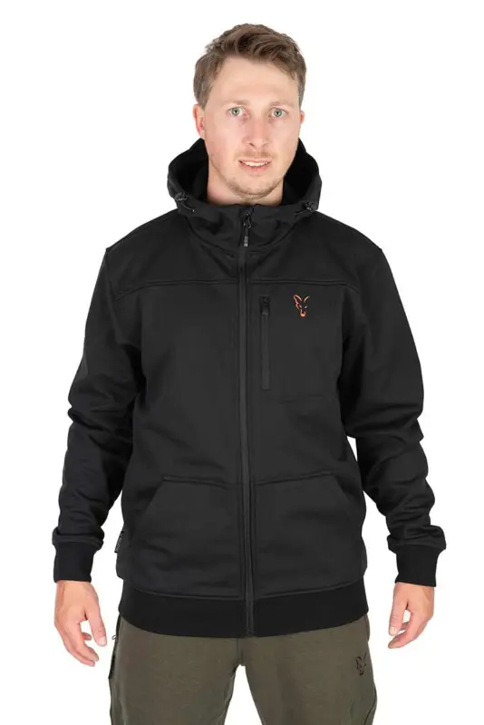 Jacheta Fox Collection Soft Shell Jacket Black Orange Retur ușor