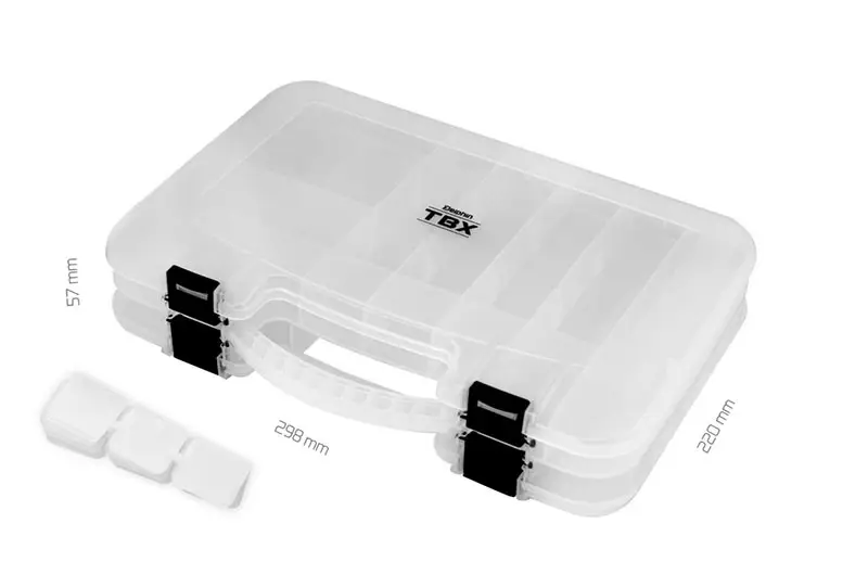 Reducere Cutie Dubla pentru Accesorii Delphin TBX Duo 298-12P Clip, 29.8x22x5.7cm