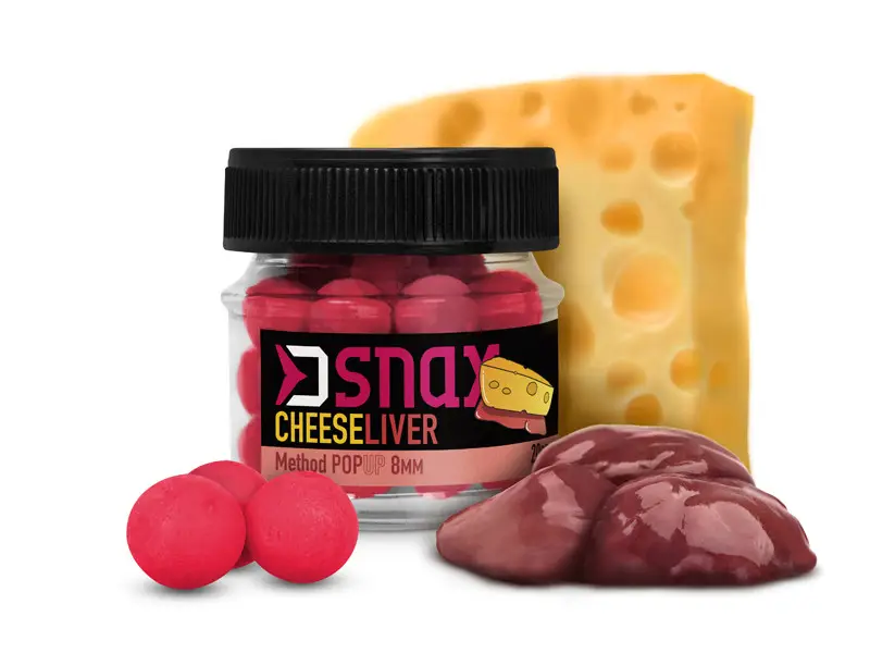 Ofertă specială Pop Up Delphin D Snax Method, 12mm, 20g/borcan, Branza-Ficat