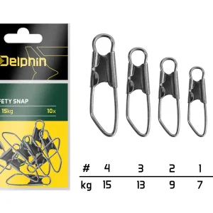 Agrafa Rapida Delphin Safety Snap, 10buc/plic Super ofertă