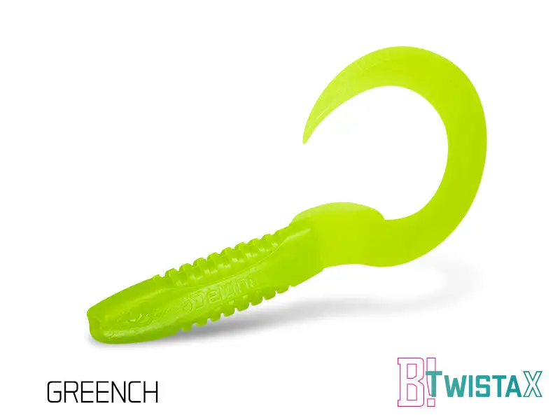Retur ușor Twister Delphin Twistax Eeltail UVS, 15cm, 5buc/plic, Culoare Greench