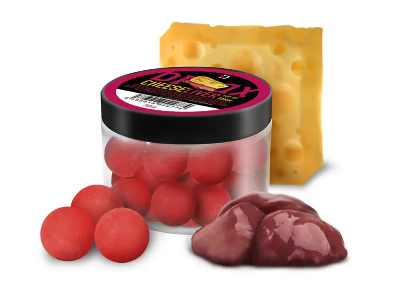 Plată sigură Boilies de Carlig Delphin BreaX POP, Branza-Ficat ,50g