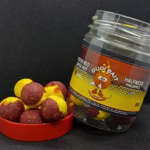 Boilies de Carlig Critic Echilibrat Mister Red Super Hot Halfness Pineapple, 100g Reducere extra
