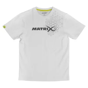 Tricou Matrix Hex Print - White Ofertă specială