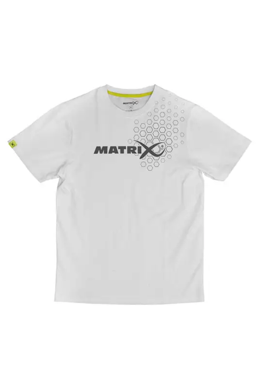 Tricou Matrix Hex Print - White Ofertă specială