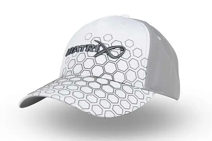 Ieftin Sapca Pescuit Matrix Hex Print Cap, White