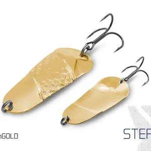 Cel mai vândut Lingurita Oscilanta Delphin STEPZ StripSale,SunGold, 7cm, 10g