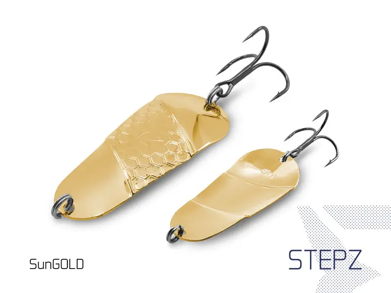 Cel mai vândut Lingurita Oscilanta Delphin STEPZ StripSale,SunGold, 7cm, 10g