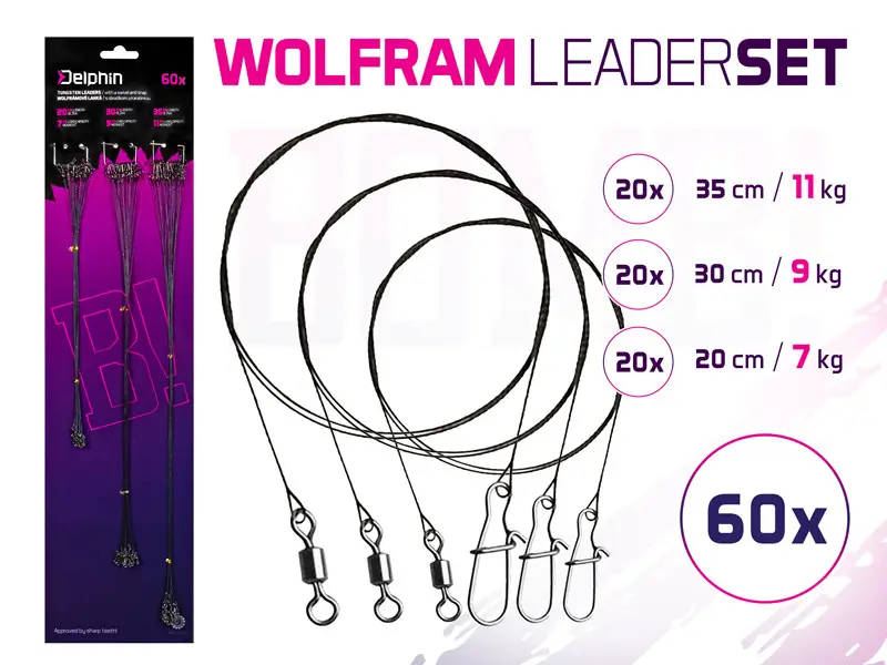 Preț mic Set Strune Pescuit la Stiuca Delphin din Wolfram BOMB! cu Vartej si Carabina