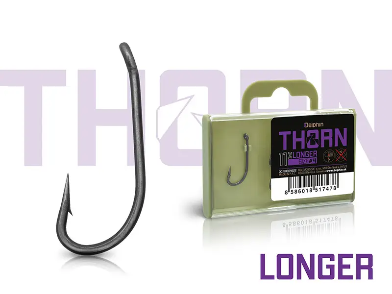 Carlige Crap Delphin Thorn Longer 11x, 11buc/cutie Discount