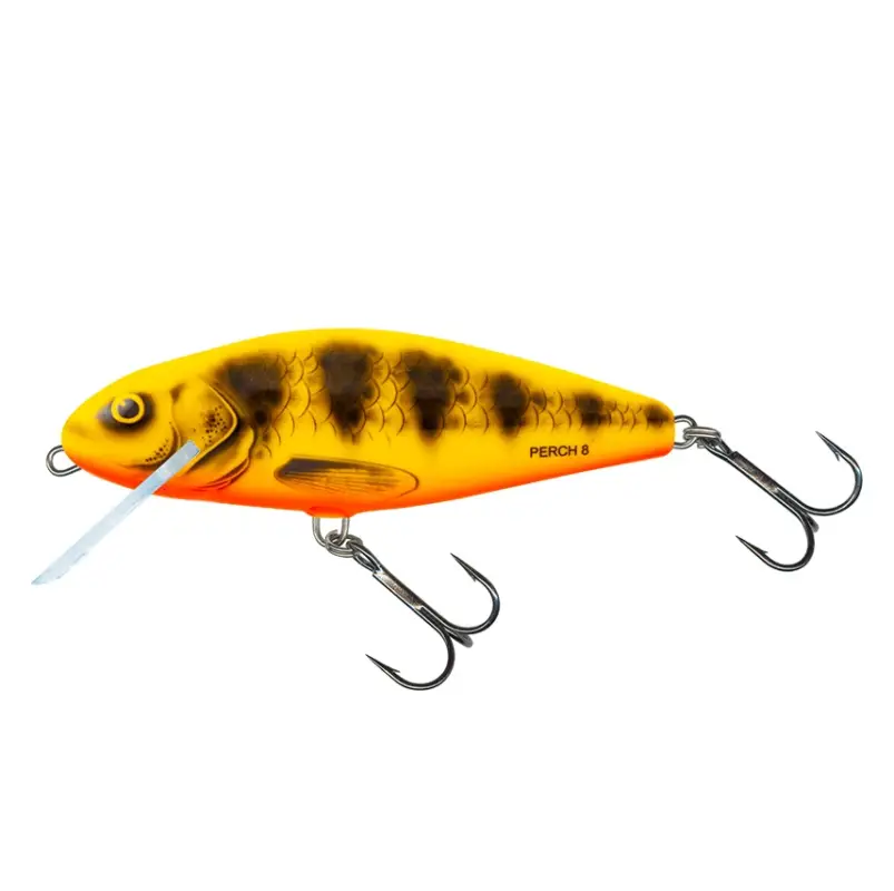 Promoție Vobler Salmo Perch Sinking DR, Yellow Red Tiger, 8cm, 12g