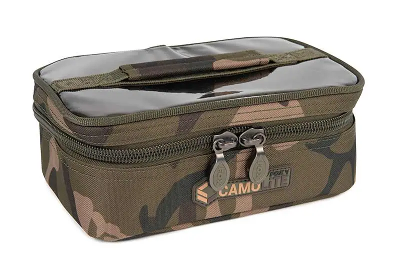 Geanta Momeala Fox Camolite 8 Pot Hookbait Case, 25x17x10cm Super ofertă