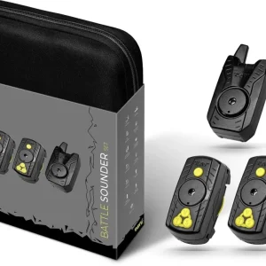 Reducere de preț Set Avertizoare Pescuit Montabile pe Lanseta + Statie Black Cat Battle Sounder, 2+1