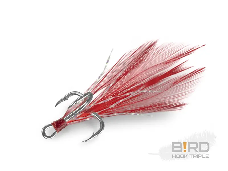Lichidare de stoc Ancore Delphin B!RD Hook Triple, Rosu, 3buc/plic