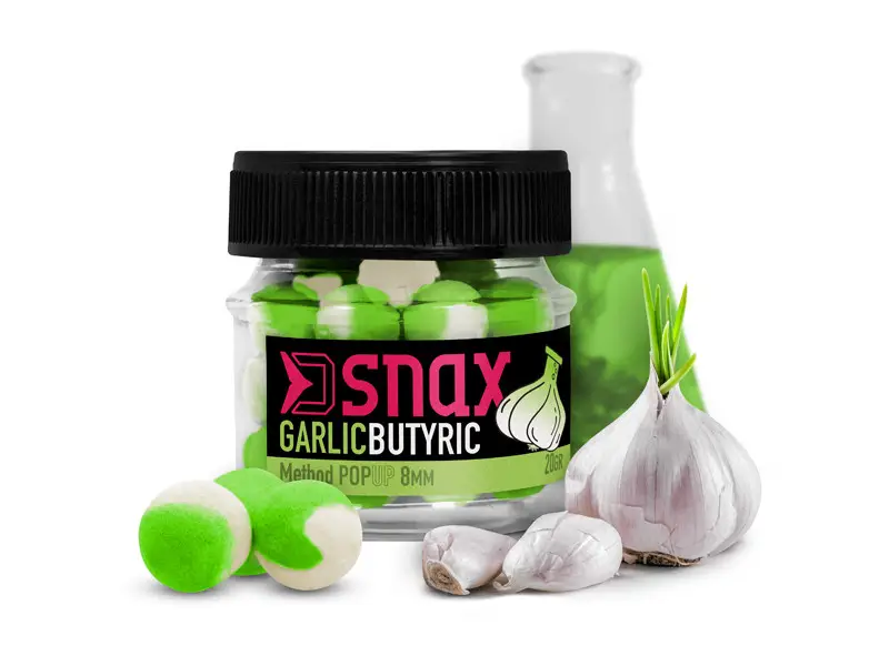 Preț promoțional Pop Up Delphin D Snax Method, 12mm, 20g/borcan, Usturoi-Butyric