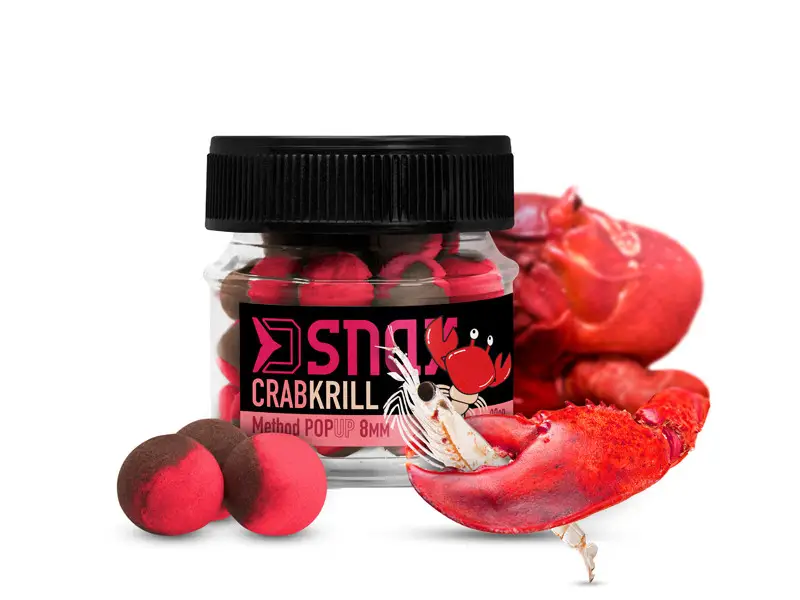 Pop Up Delphin D Snax Method, 8mm, 20g/borcan, Crab-Krill Noutate