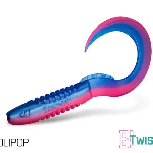 Cel mai vândut Twister Delphin Twistax Eeltail UVS, 15cm, 5buc/plic, Culoare Lolipop
