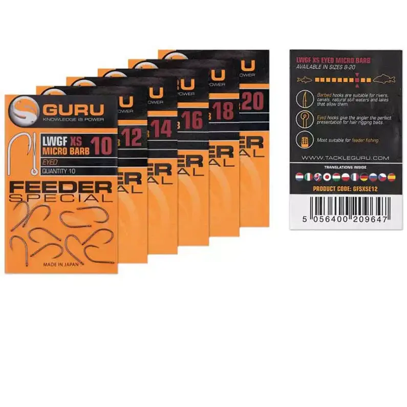 Ofertă de sezon Carlige Guru Feeder Special XS Eyed Micro Barb, Black Nickel, 10buc/plic