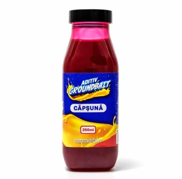 Nu rata Aditiv Lichid pentru Nada si Groundbait Cpk Groundbait, 250ml, Capsuna