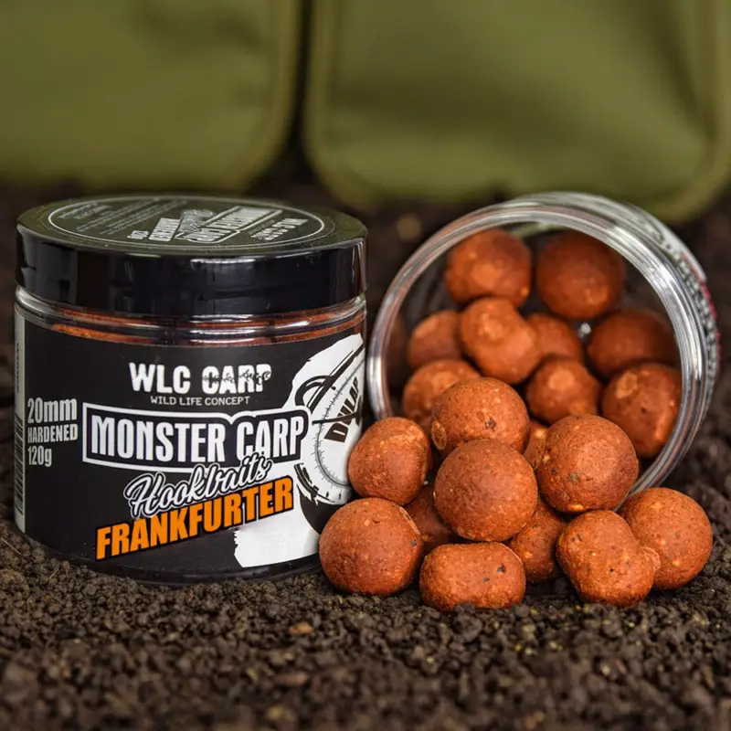 Livrare gratuită Boilies WLC Monster Carp, Frankfurter Sausage ,120g – Momeala Carlig Crap Trofeu