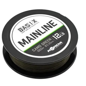 Transport gratuit Fir Monofilament Korda Basix Mainline, Camo Green, 1000m