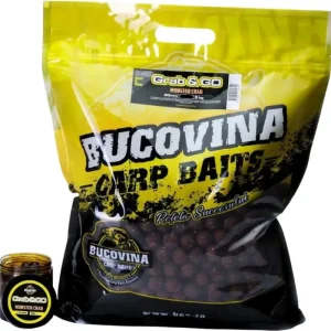 Pachet Boilies de Nadit + Boilies de Carlig Bucovina Baits Grab&Go, Solubile, 24mm, 5kg + 16-20mm, 150g Transport gratuit