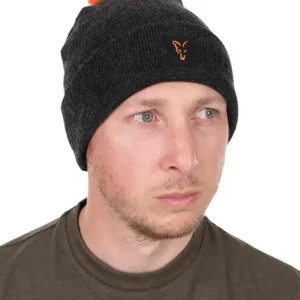 Transport gratuit Fes Fox Collection Bobble Hat, Black/Orange