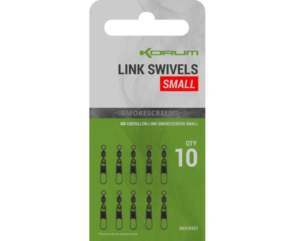 Varteje cu Agrafa Korum Smokescreen Link Swivels, 10buc/plic Livrare expres