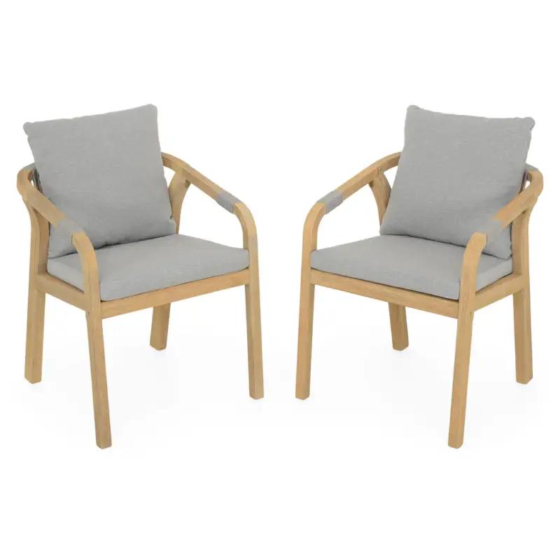 ASHEN Set mobilier terasă/grădină, 2 scaune Reducere extra