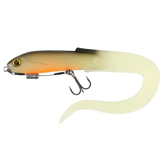 Grub Fox Rage Slick Eel Loaded, UV Hot Olive, Nr.2/0, 35cm Super ofertă