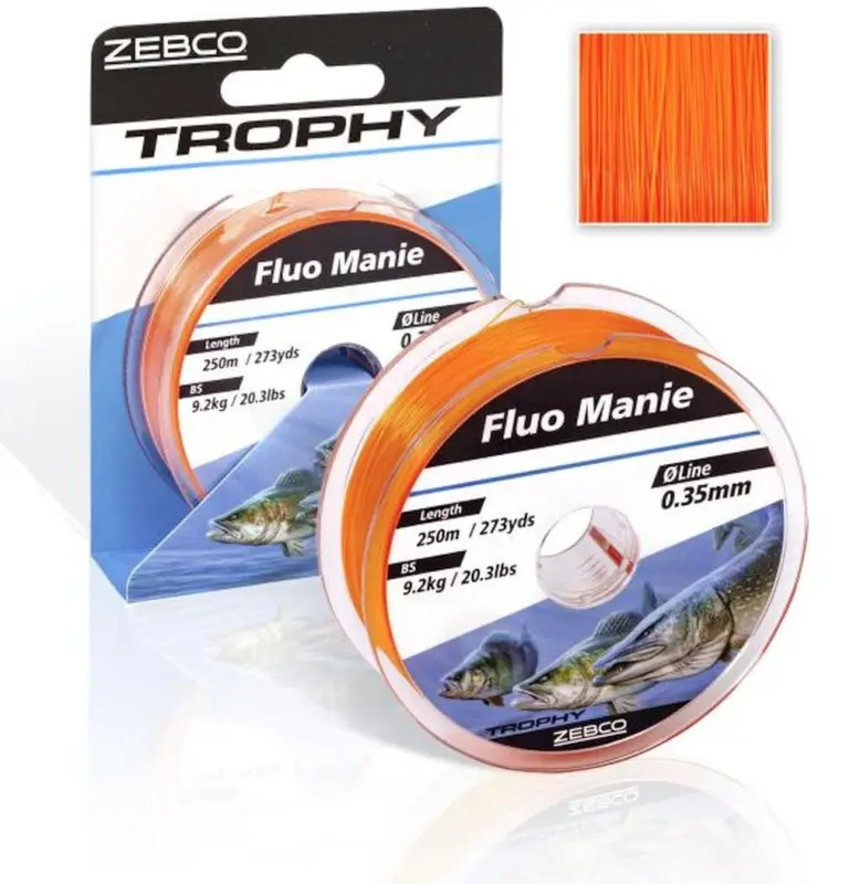 Livrare rapidă Fir Monofilament Zebco Trophy Fluo Manie, Fluorescent Red, 250m-300m