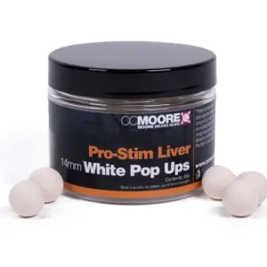 Livrare expres Pop-Up CC Moore Pro-Stim Liver, 12mm, 55buc/borcan, Alb