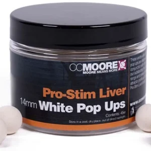Doar azi Pop-Up CC Moore Pro-Stim Liver, 14mm, 45buc/borcan, Alb