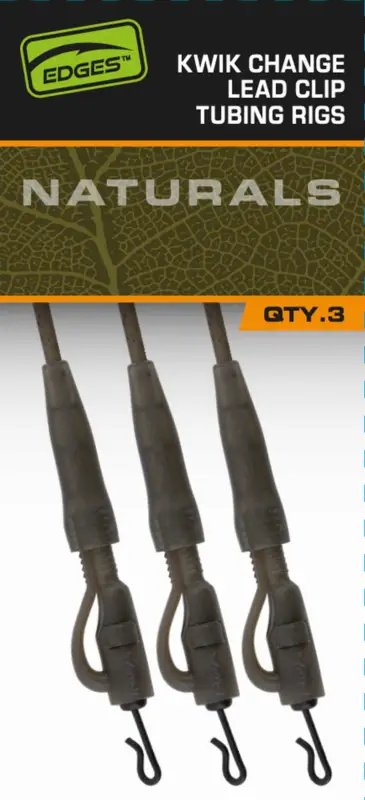 Plată sigură Monturi Fox Edges Kwik Change lead clip Tubing Rigs, 3buc/plic
