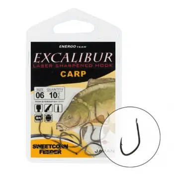 Cumpără acum Carlige EnergoTeam Excalibur Sweetcorn Feeder NS 10buc/plic