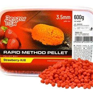 Cel mai bun preț Pelete Benzar Method Rapid, 1.5mm, 600g, Capsuni Krill