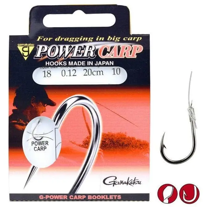 Preț promoțional Carlige Legate Gamakatsu Power Carp, nr.10, 0.20mm, 10buc