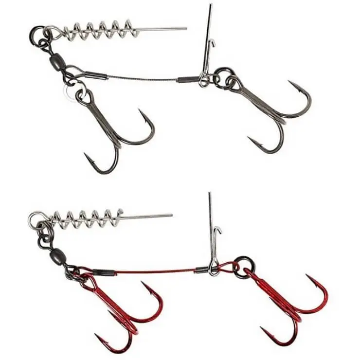 Montura cu 2 Ancore Savage Gear Carbon49 Corkscrew Stinger, 2buc Reducere specială